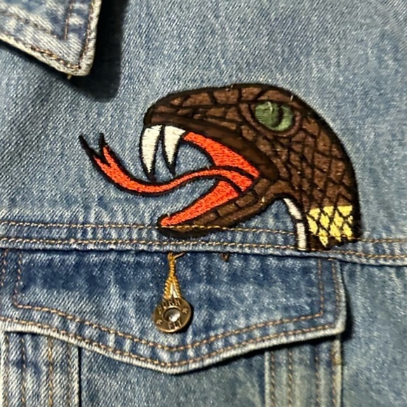 Born Fly Tint Wash Embroidered Jacket Denim Trucker Gadwall 2X Eagle New w Tags - Picture 8 of 13